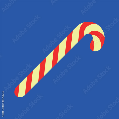 Candy cane. Vector illustration on an isolated background.
