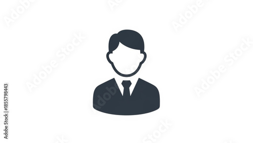 Illustration of a businessman in a suit and tie from a front viewpoint