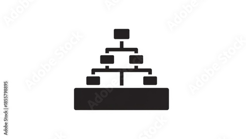 Simple black diagram on a white background illustrating a hierarchical structure