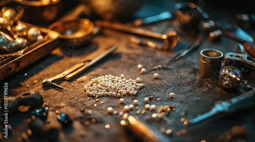 Wallpaper Mural Pearl beads craftsman workshop Torontodigital.ca