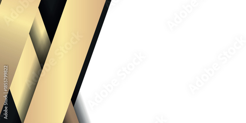 Abstract background with luxurious overlapping golden geometric shapes. Premium vector illustration design for presentation, banner, cover, web, brochure, card, and poster. EPS. 2