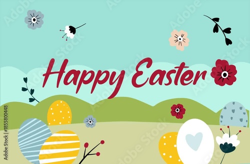 Animation Video of a happy Easter