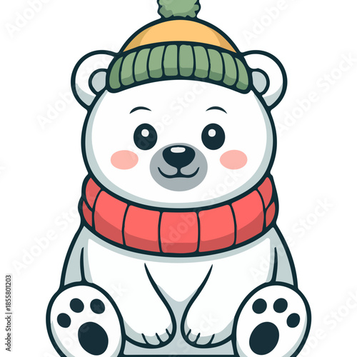 A charming winter scene featuring a happy snowman, a snowman cartoon.