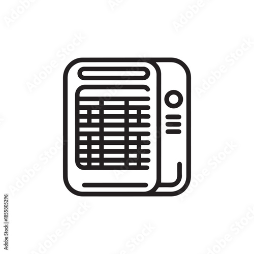 Modern Air Purifier Line Icon for Home Appliance Filtration and Clean Air Technology