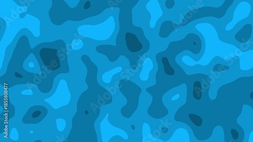 Abstract blue topographic map background with organic liquid shapes, modern minimalist contour pattern for creative graphic design.