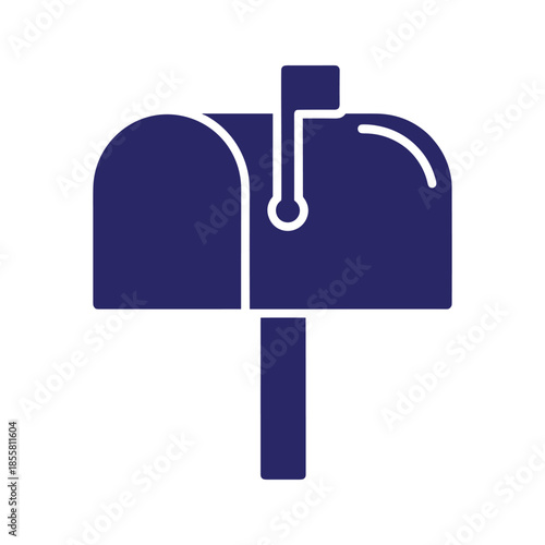 Dark Blue Mailbox Icon