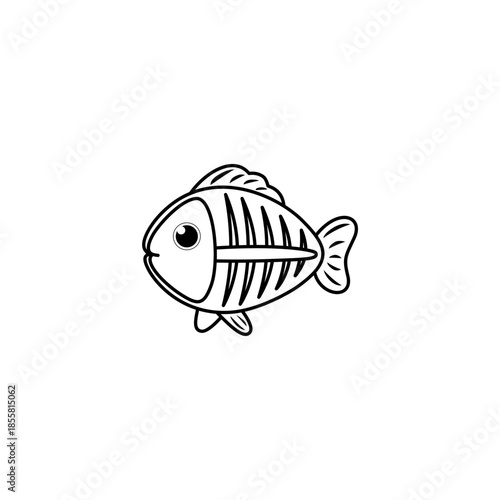 X ray fish outline illustration