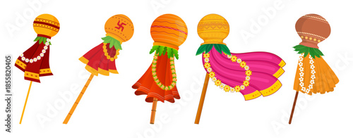 set of gudi padwa festival celebration