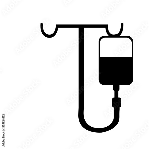 A striking black and white study of medical saline IV bags, capturing the clinical essence of hydration and life-support through high-contrast light and shadow.