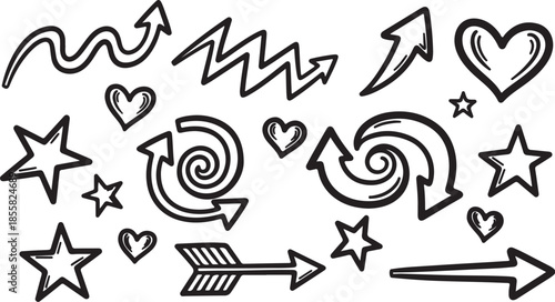 Set of Star of David vector icons and symbols