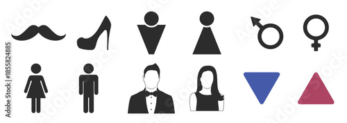 set of isolated icons on a theme toilet