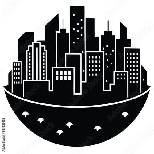 smart city vector illustration on white background
