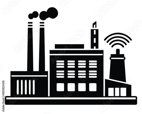 smart industry vector illustration on white background