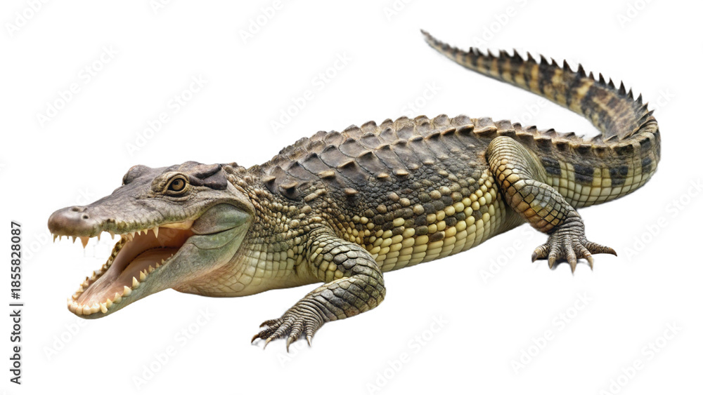 Fototapeta premium crocodile isolated on white background