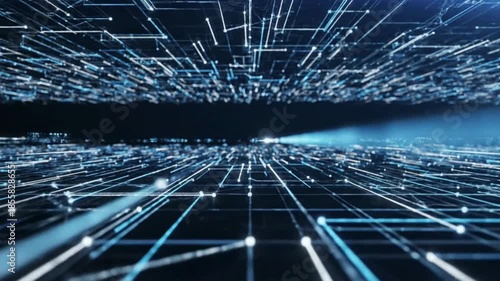 Digital Light Display in a Futuristic Technology Environment