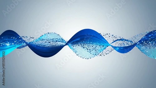 Flowing Blue Waves, Abstract Design, Digital Art, Modern Aesthetic, Creative Viewpoint