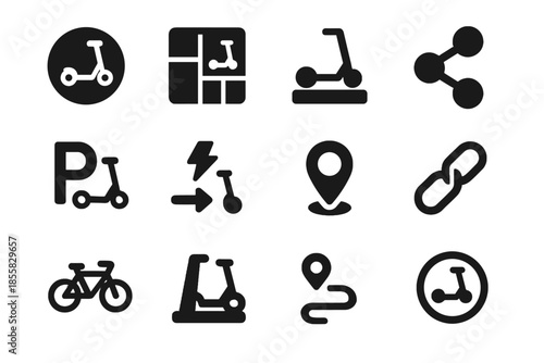 Optional dock no invisible micro set icon service tile vector mobility flat