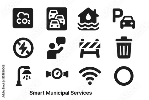 Service vector negative no silhouettes icon quality mass city smart aligned loop