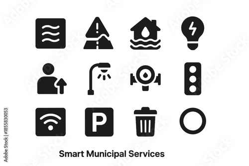 Services white flood tile gradients no uniform icon vector smart traffic service