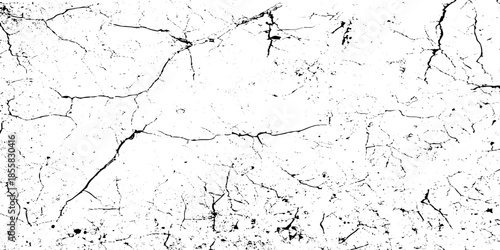 Black, white grunge dust crack, scratch concrete wall texture pattern background. Ideal for grunge background, aged surface, urban decay effect. grunge distressed overlay featuring natural split Line.