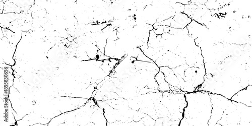 Black, white grunge dust crack, scratch concrete wall texture pattern background. Ideal for grunge background, aged surface, urban decay effect. grunge distressed overlay featuring natural split Line.