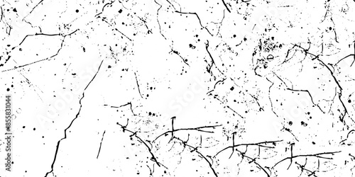 Black, white grunge dust crack, scratch concrete wall texture pattern background. Ideal for grunge background, aged surface, urban decay effect. grunge distressed overlay featuring natural split Line.