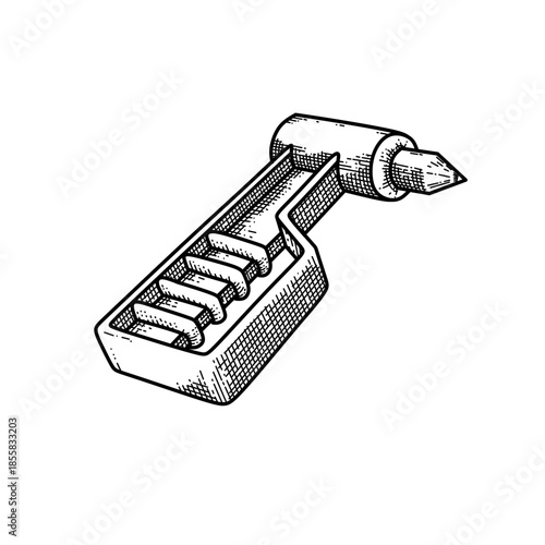 hand drawn emergency glass breaker line art vector illustration