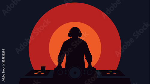 Dj performing at sunset