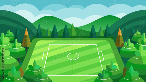 Forest soccer field