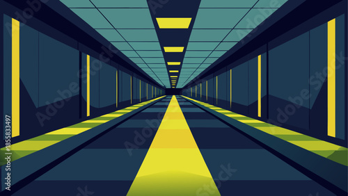 Illuminated tunnel pathway