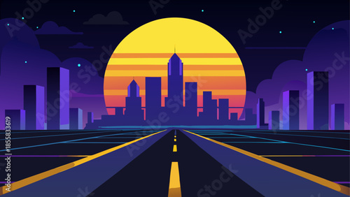 Sunrise over cityscape