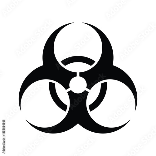 Biohazard symbol warning sign