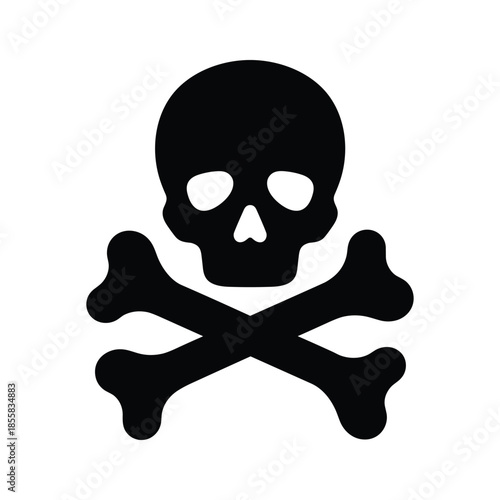 Danger symbol with skull and crossbones indicating poison