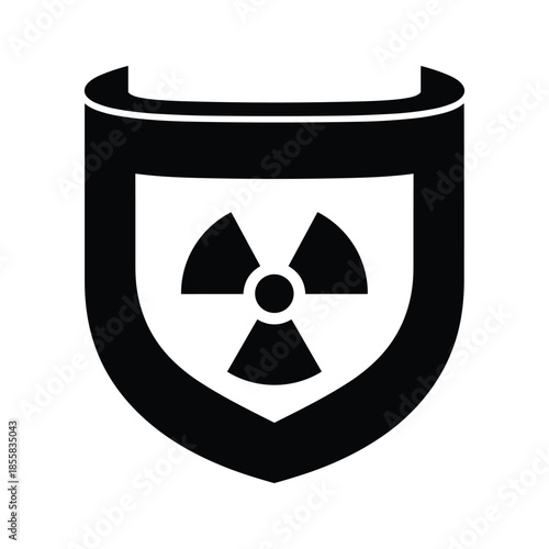 Nuclear radiation warning shield symbol