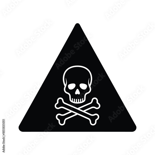 Danger sign with skull and crossbones symbol