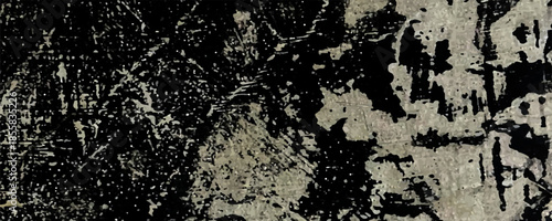 Grunge background black and white.Texture of chips,cracks,scratches,scuffs,dust, dirt.Dark monochrome surface.Old vintage pattern.Rough black and white texture.Distressed overlay texture.Rust​y​ Wall.