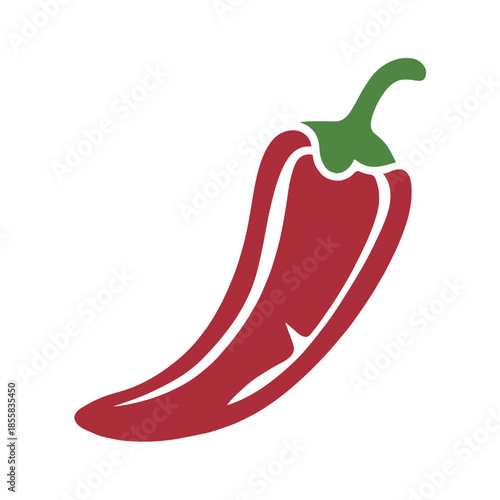 Single red pepper Vector