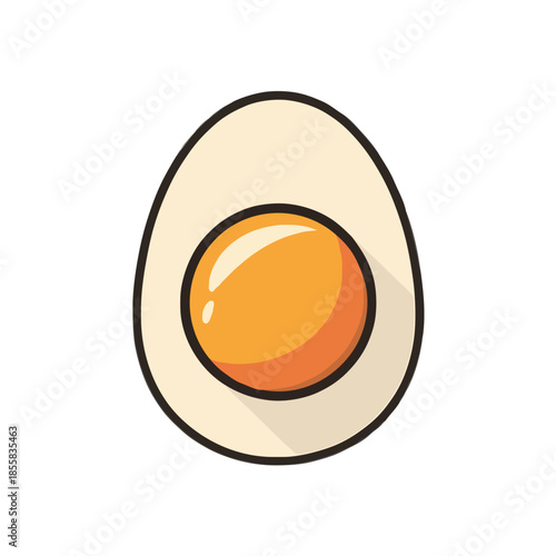 Illustrated egg with yolk Vector