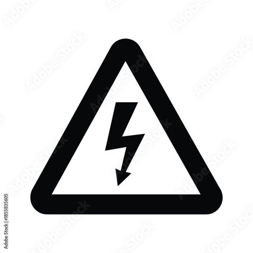 Warning sign for electric shock hazard