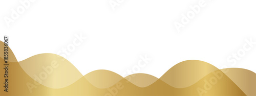 Elegant golden waves. Modern and luxurious vector graphic with transparence layers is perfect for a certificate border, banner footer or presentation