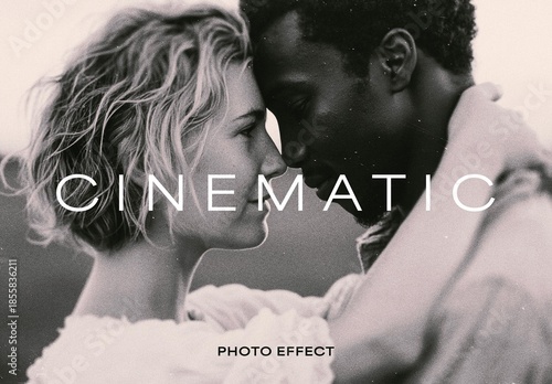 Retro Cinematic Photo Effect Mockup