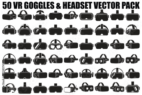 50 VR Goggles Headset Silhouette