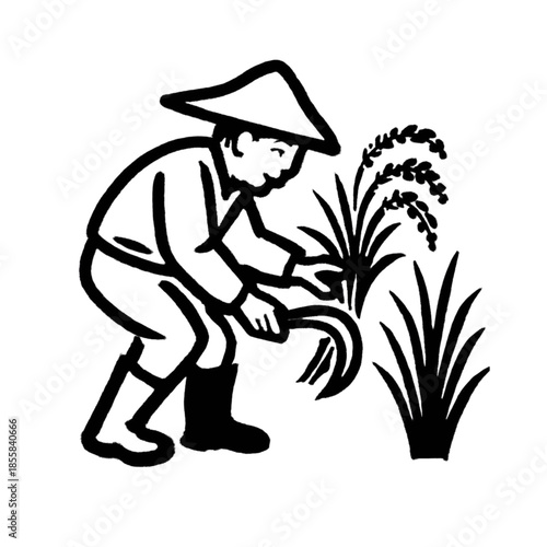farmer with a pitchfork
