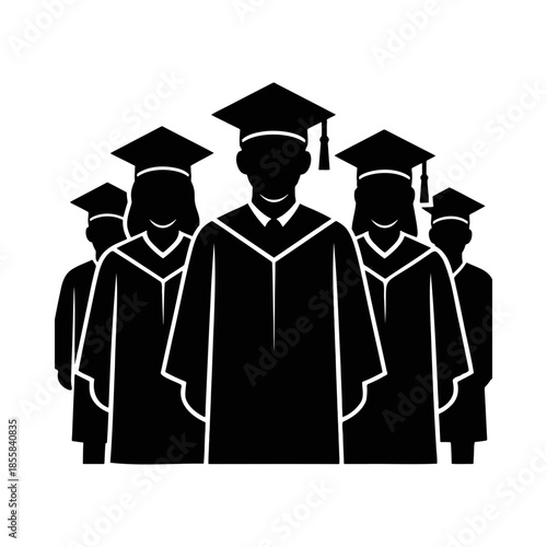 group of students in graduation cap