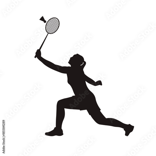 tennis player silhouette vector illustration