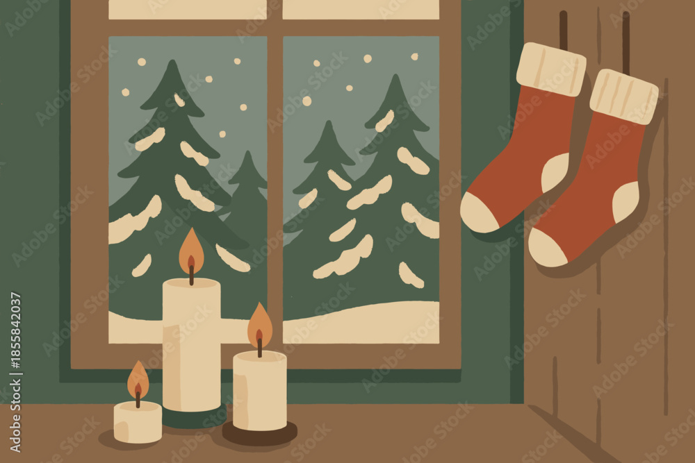 Obraz premium Labels icon blue retreat cozy cream vector typography winter bubbles emojis no