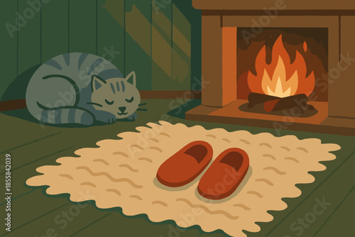 Tones flickering winter icon numbers no cat cozy labels pine marks vector