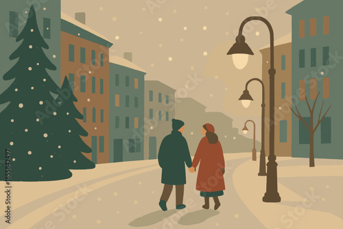 Beneath stroll no textured green white winter letters icon vector romantic labels