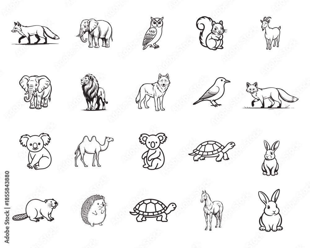 Obraz premium Scandinavian animals SVG Bundle