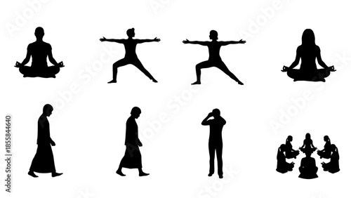 vector silhouettes of people